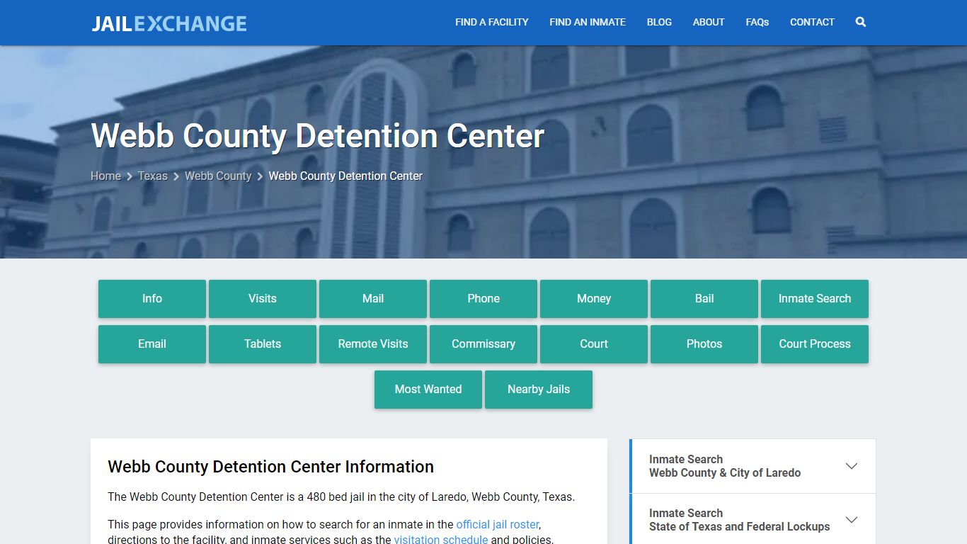 Webb County Detention Center, TX Inmate Search, Information - Jail Exchange